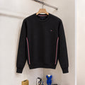 Şerit Detay Sweatshirt Siyah