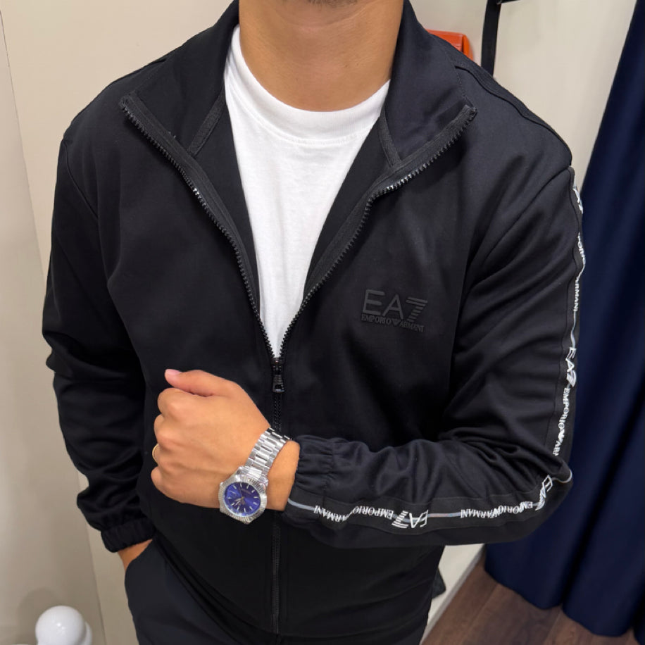 Emporio Armani Kol Detay Fermuarlı Hırka Siyah
