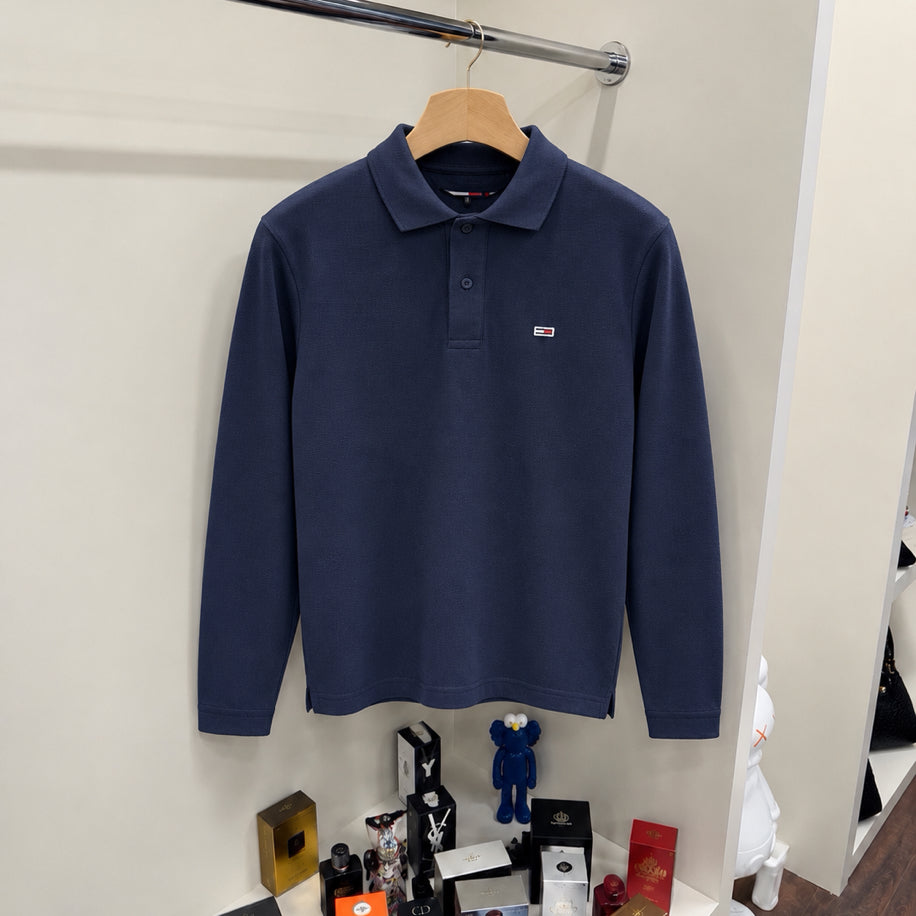 Logo Yakalı Sweatshirt Lacivert