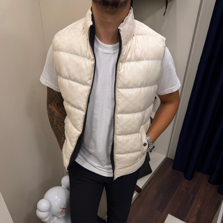 Emporio Armani Çift Taraf Premium Yelek Siyah-BEJ