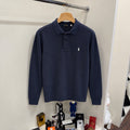 Logo Yakalı Sweatshirt Lacivert
