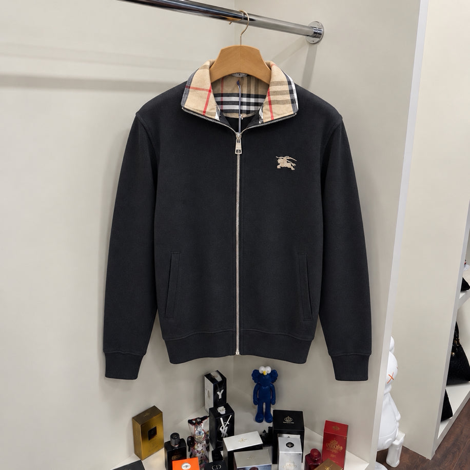 Burberry Kapitone Detay İthal Hırka Siyah