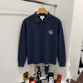 Logo Yakalı Sweatshirt Lacivert