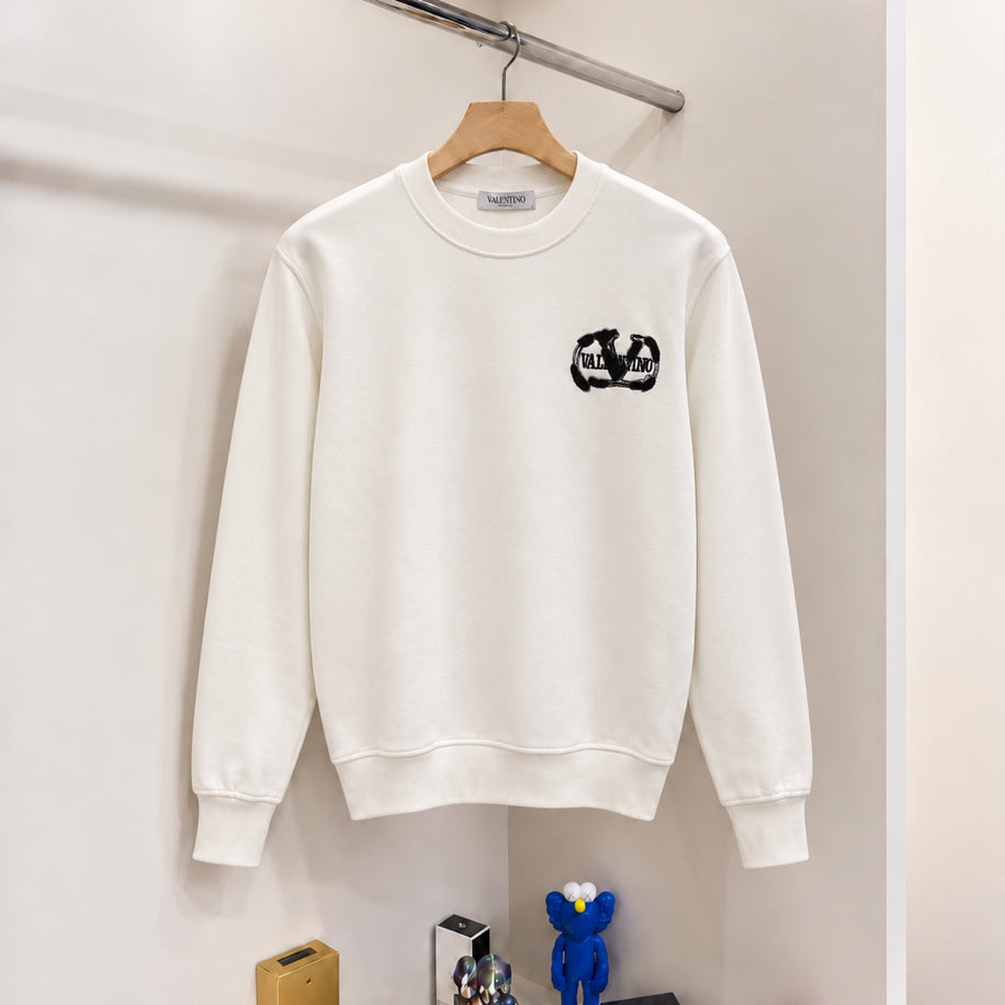 Valentino Ön-Arka Detay Sweatshirt Beyaz