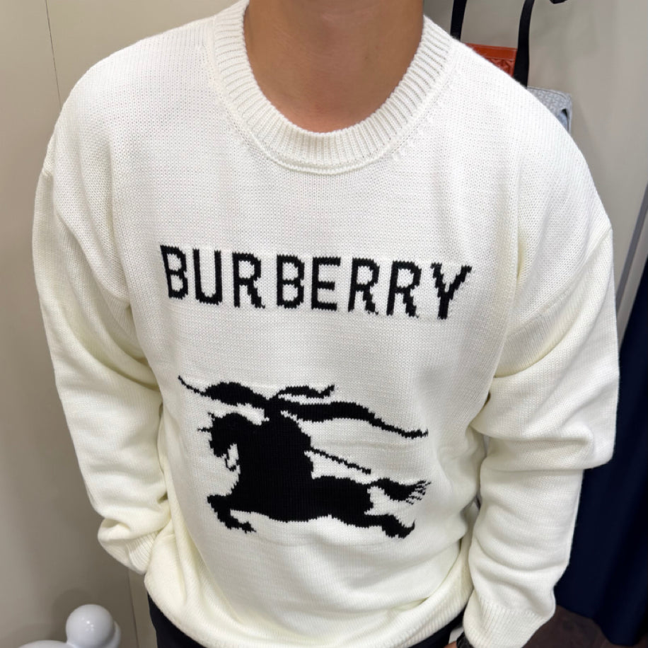 Burberry Örme Kazak Beyaz