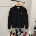 Logo Yakalı Sweatshirt Siyah