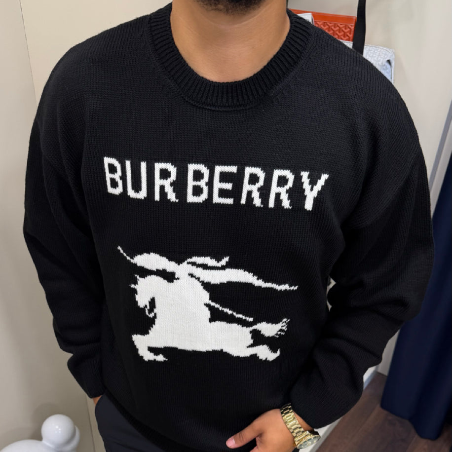 Burbbery Örme Kazak Siyah