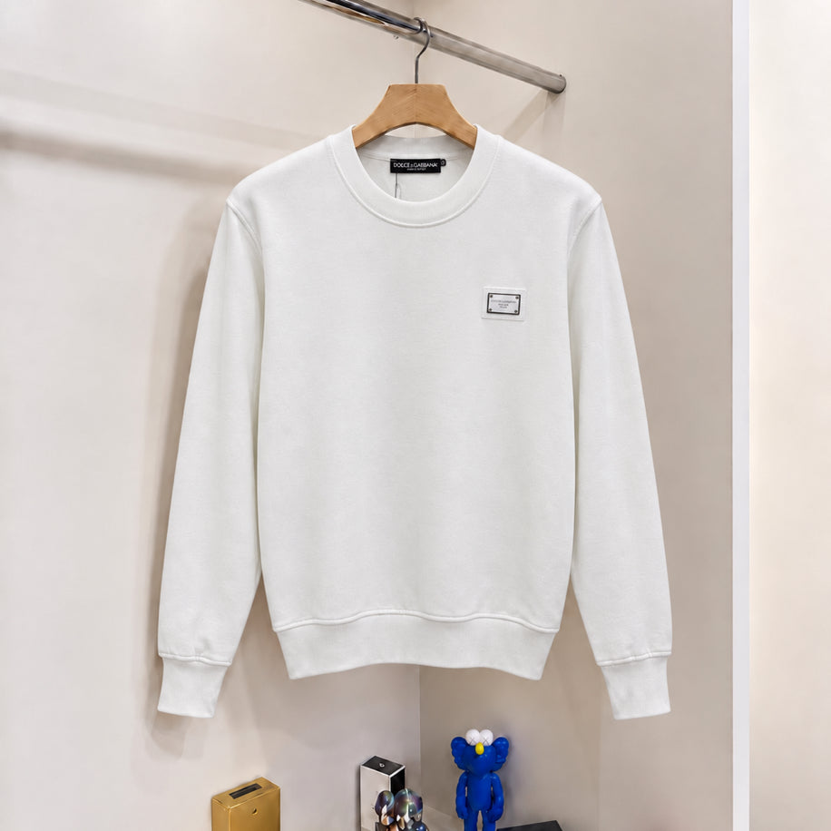 DG Plaka Logo Sweatshirt Beyaz