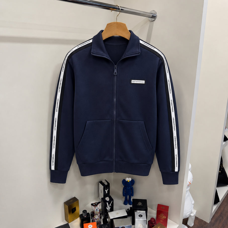 Emporio Armani EA7 Fermuarlı Hırka Lacivert