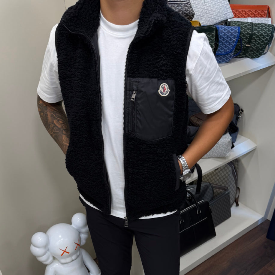 Moncler Peluş Premium Yelek Siyah