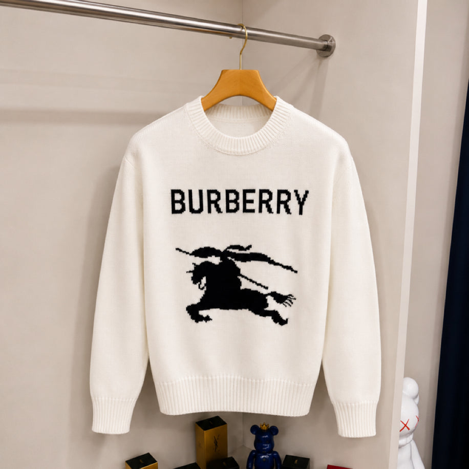 Burberry Örme Kazak Beyaz