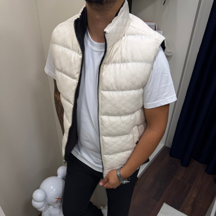 Emporio Armani Çift Taraf Premium Yelek Siyah-BEJ